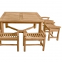 set 89 -- 63 inch square dining table xxx-thick wood (tb-l029) & avalon backless chairs (ch-0157)
